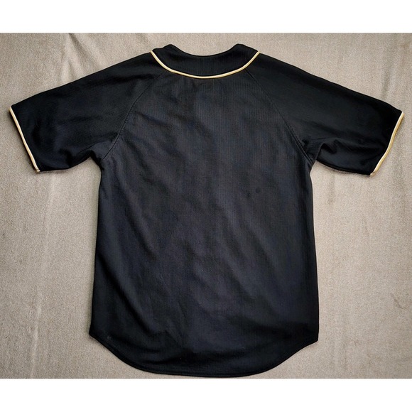 Majestic Pittsburgh Pirates Blank Baseball Jersey Men's Medium Black Gold - Picture 5 of 7